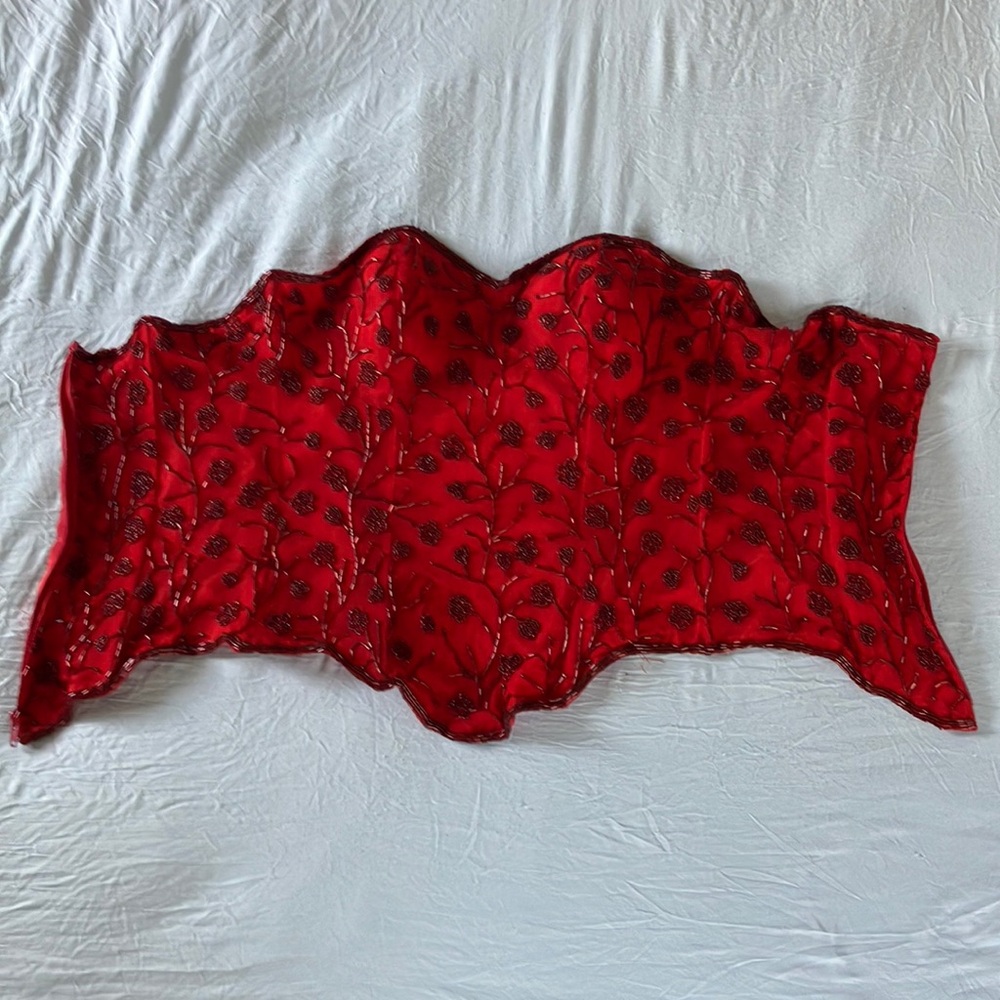 Red Strapless Corset. Small.
